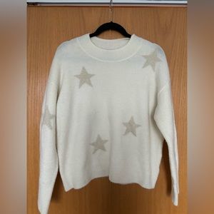 Rails cream and gold star sweater size small